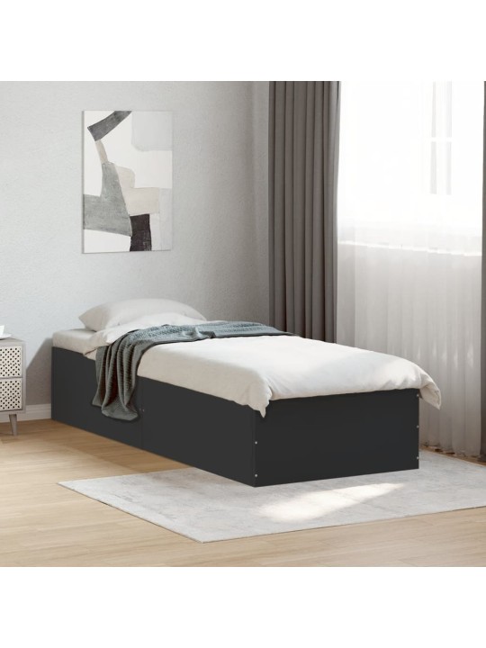 Rám postele černý 90 x 200 cm kompozitní dřevo
