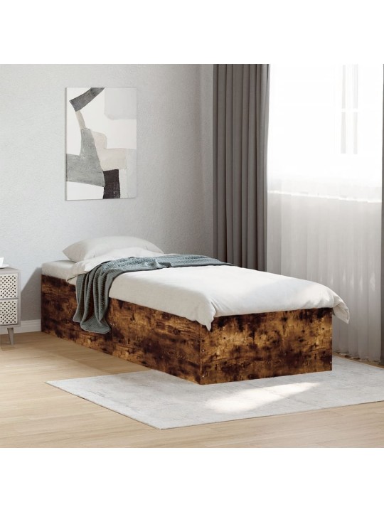 Rám postele kouřový dub 90 x 200 cm kompozitní dřevo
