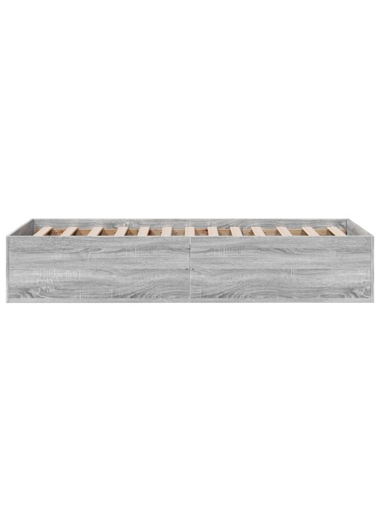 Rám postele šedý sonoma 90 x 200 cm kompozitní dřevo