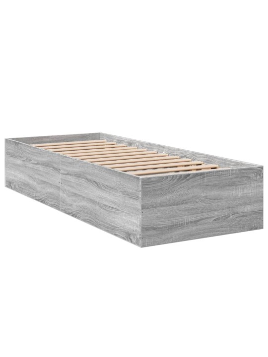 Rám postele šedý sonoma 90 x 200 cm kompozitní dřevo