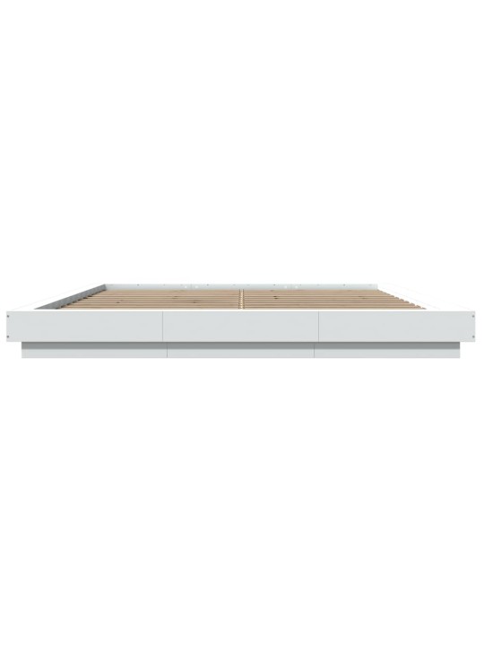 Rám postele s LED osvětlením bílý 180 x 200 cm kompozitní dřevo