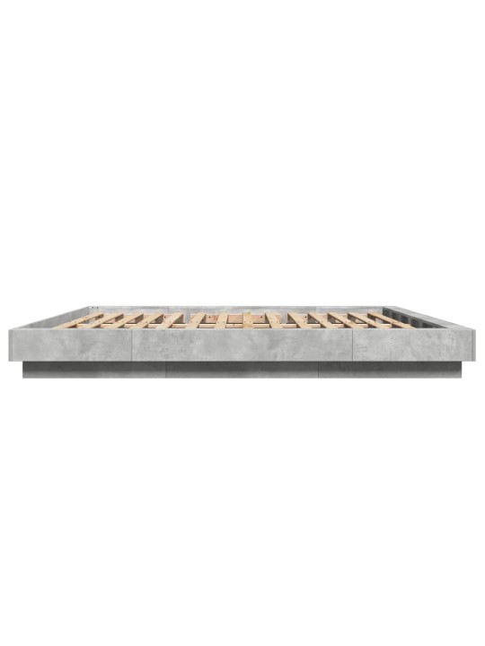 Rám postele s led osvětlením betonově šedý 180x200 cm kompozit