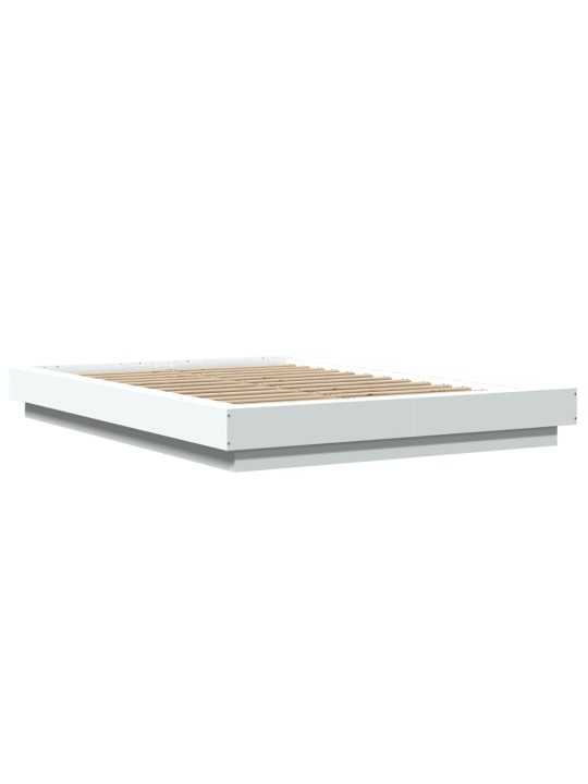Rám postele s LED osvětlením bílý 140 x 200 cm kompozitní dřevo
