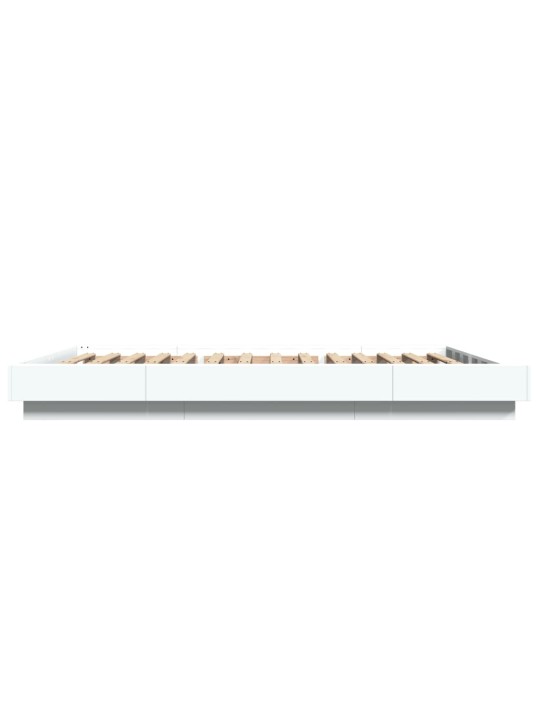Rám postele s LED osvětlením bílý 140 x 200 cm kompozitní dřevo