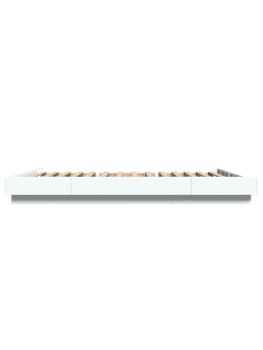 Rám postele s LED osvětlením bílý 120 x 200 cm kompozitní dřevo