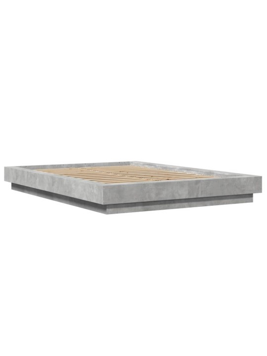 Rám postele s led osvětlením betonově šedý 120x200 cm kompozit