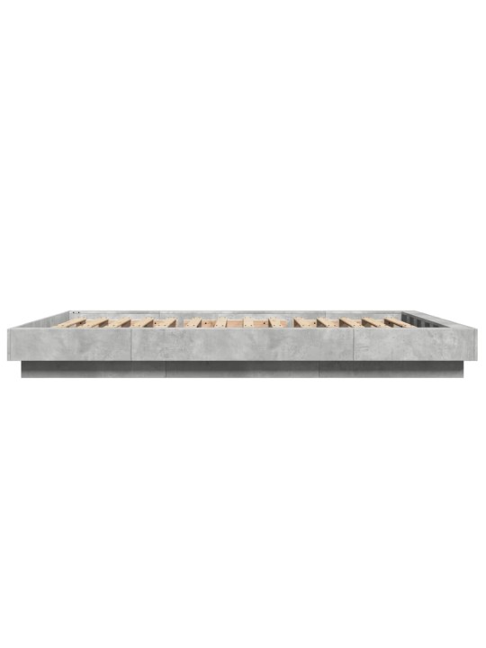 Rám postele s led osvětlením betonově šedý 120x200 cm kompozit