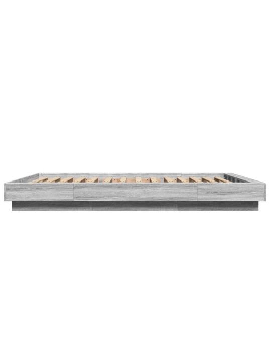 Rám postele s led osvětlením šedý sonoma 120 x 200 cm kompozit