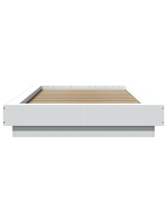 Rám postele s LED osvětlením bílý 100 x 200 cm kompozitní dřevo