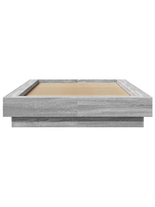 Rám postele s LED osvětlením šedý sonoma 100 x 200 cm kompozit