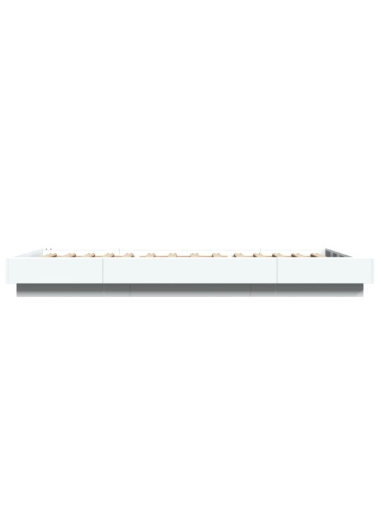 Rám postele s LED osvětlením bílý 90 x 200 cm kompozitní dřevo