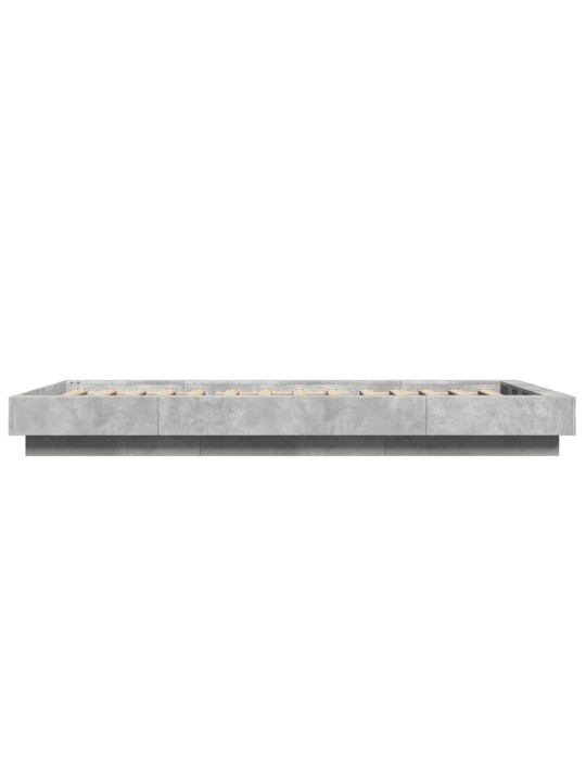Rám postele s LED osvětlením betonově šedý 90 x 200 cm kompozit