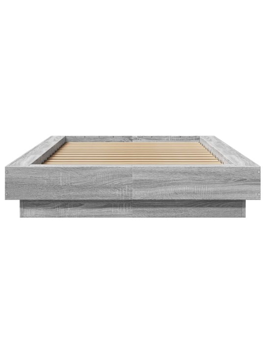 Rám postele s LED osvětlením šedý sonoma 90 x 200 cm kompozit