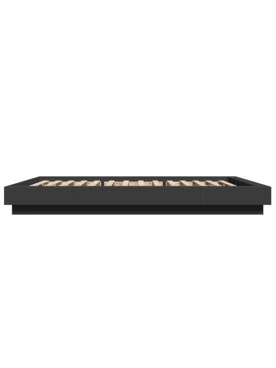 Rám postele s led osvětlením černý 135x190 cm kompozitní dřevo