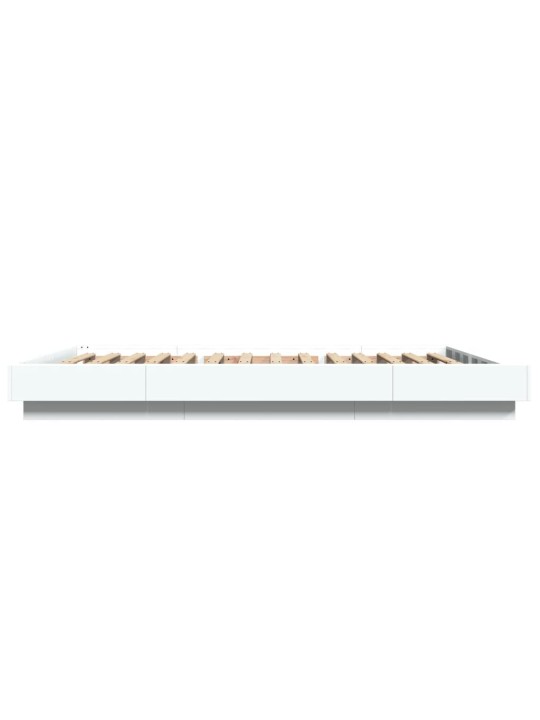 Rám postele s LED osvětlením bílý 120 x 190 cm kompozitní dřevo