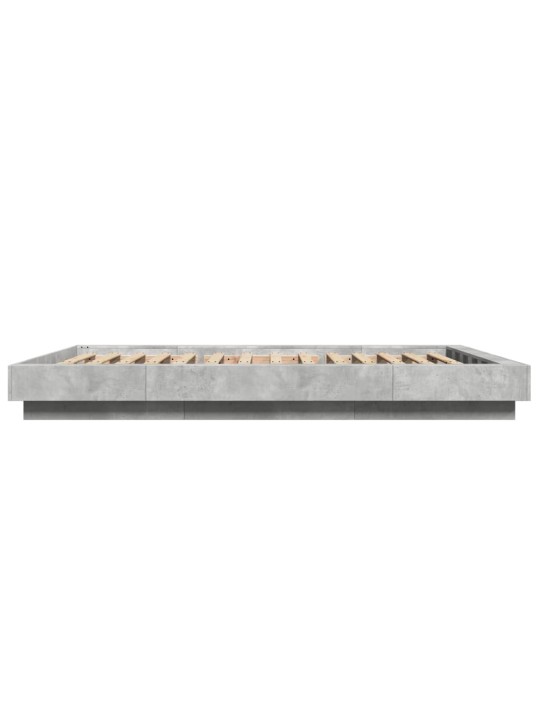 Rám postele s led osvětlením betonově šedý 120x190 cm kompozit
