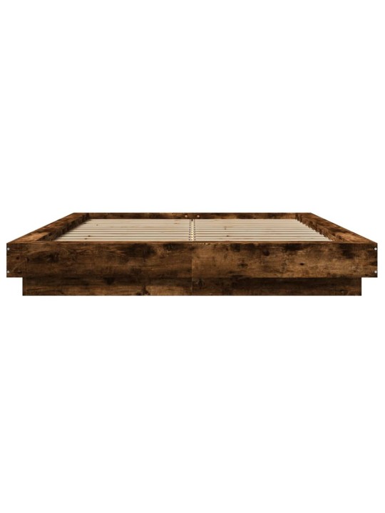 Rám postele s led osvětlením kouřový dub 120 x 190 cm kompozit