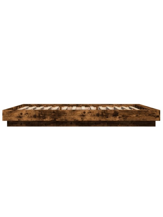 Rám postele s led osvětlením kouřový dub 120 x 190 cm kompozit