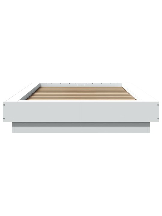 Rám postele s LED osvětlením bílý 90 x 190 cm kompozitní dřevo