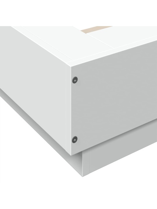 Rám postele s LED osvětlením bílý 90 x 190 cm kompozitní dřevo