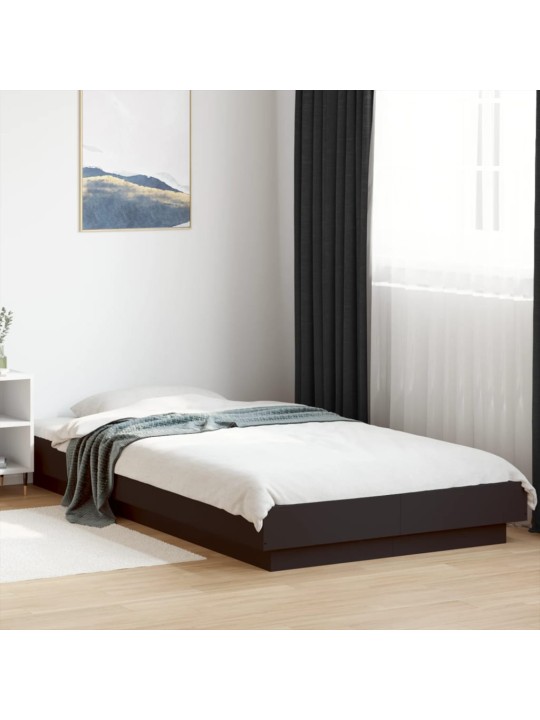 Rám postele s LED osvětlením černý 90 x 190 cm kompozitní dřevo