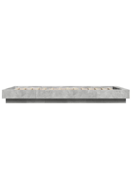 Rám postele s led osvětlením betonově šedý 90 x 190 cm kompozit