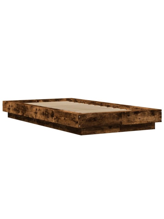 Rám postele s LED osvětlením kouřový dub 90 x 190 cm kompozit