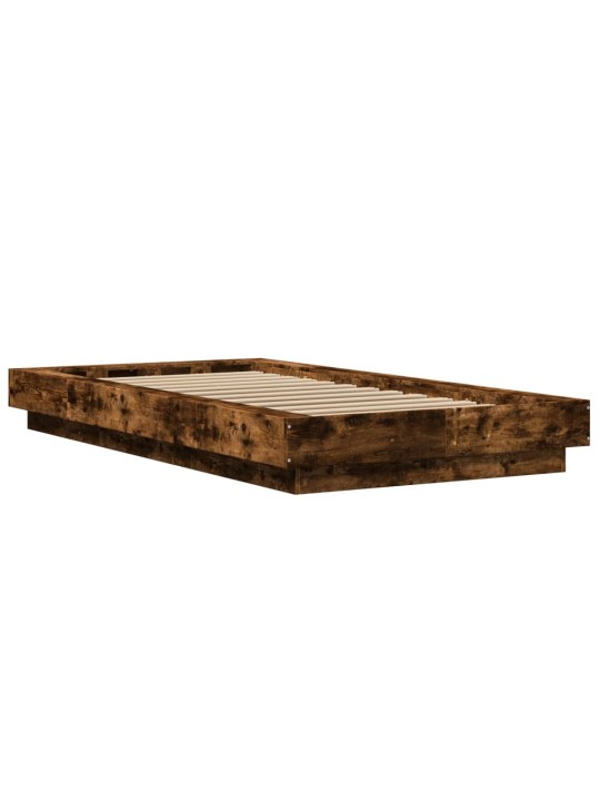 Rám postele s LED osvětlením kouřový dub 90 x 190 cm kompozit
