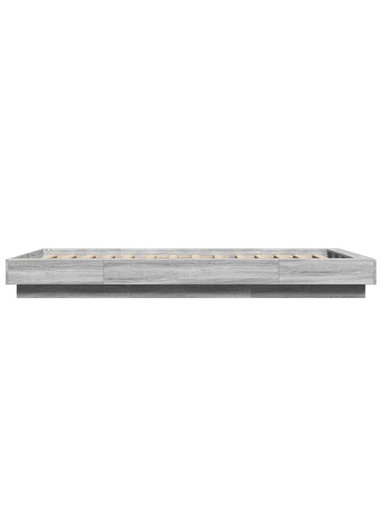 Rám postele s LED osvětlením šedý sonoma 90 x 190 cm kompozit