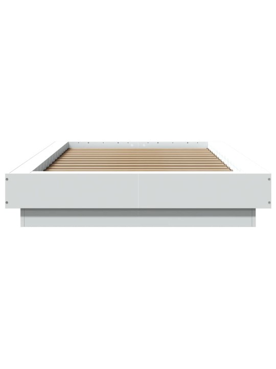 Rám postele s LED osvětlením bílý 75 x 190 cm kompozitní dřevo