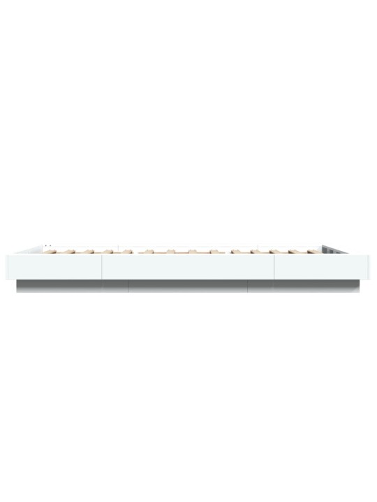 Rám postele s LED osvětlením bílý 75 x 190 cm kompozitní dřevo
