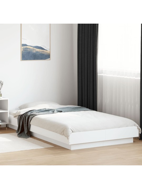 Rám postele s LED osvětlením bílý 75 x 190 cm kompozitní dřevo