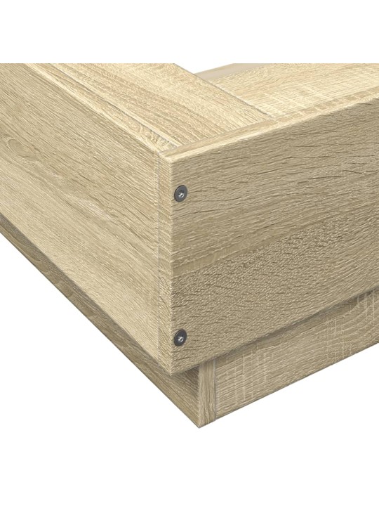 Rám postele s LED osvětlením dub sonoma 75 x 190 cm kompozit