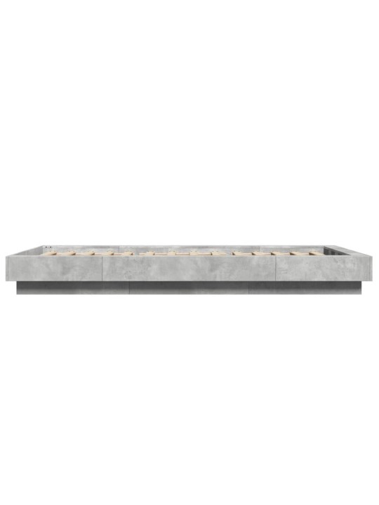 Rám postele s led osvětlením betonově šedý 75 x 190 cm kompozit