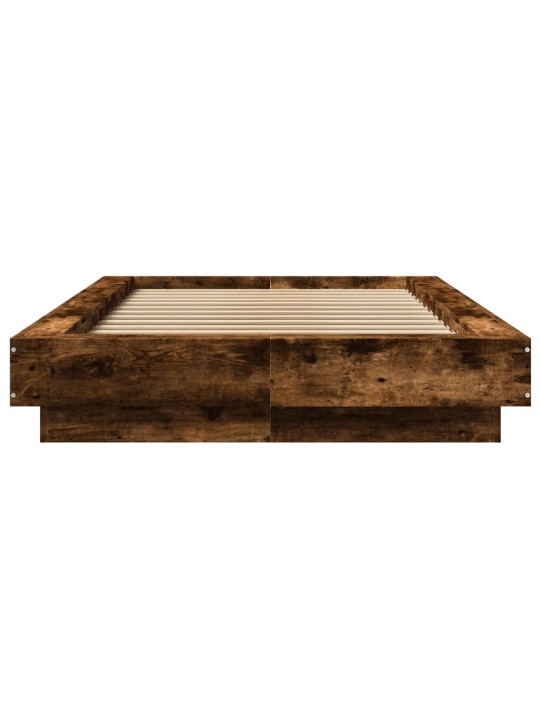 Rám postele s LED osvětlením kouřový dub 75 x 190 cm kompozit
