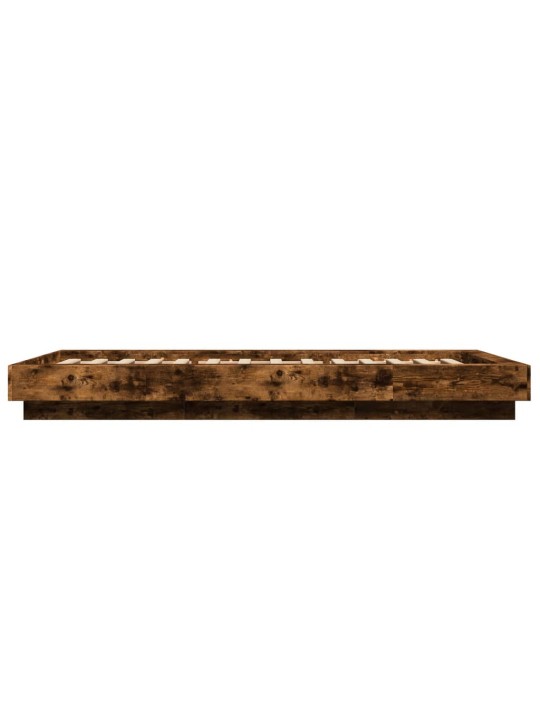 Rám postele s LED osvětlením kouřový dub 75 x 190 cm kompozit