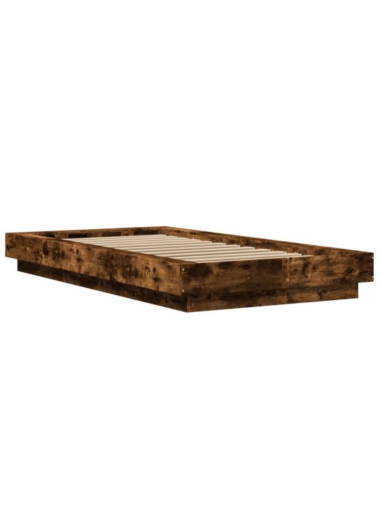 Rám postele s LED osvětlením kouřový dub 75 x 190 cm kompozit