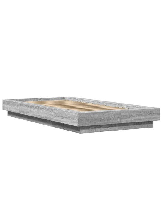 Rám postele s LED osvětlením šedý sonoma 75 x 190 cm kompozit