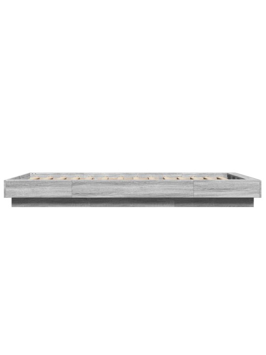 Rám postele s LED osvětlením šedý sonoma 75 x 190 cm kompozit