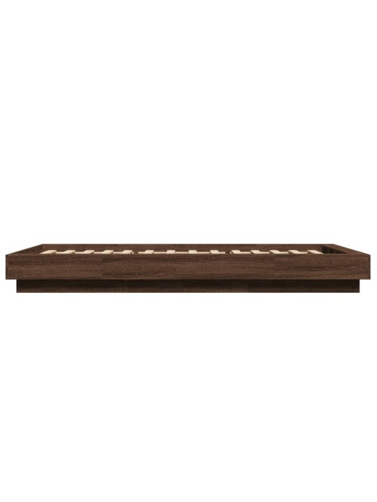 Rám postele s led osvětlením hnědý dub 75 x 190 cm kompozit