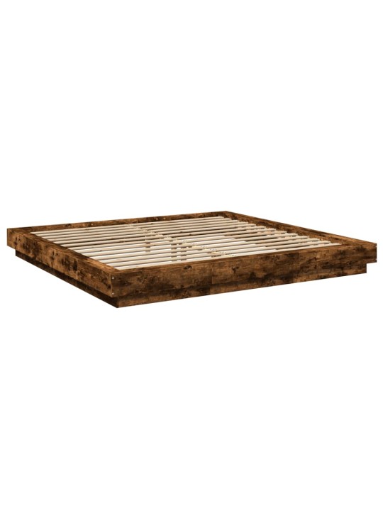 Rám postele kouřový dub 200 x 200 cm kompozitní dřevo