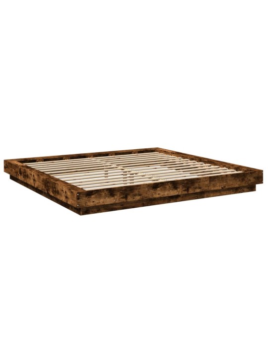 Rám postele kouřový dub 200 x 200 cm kompozitní dřevo