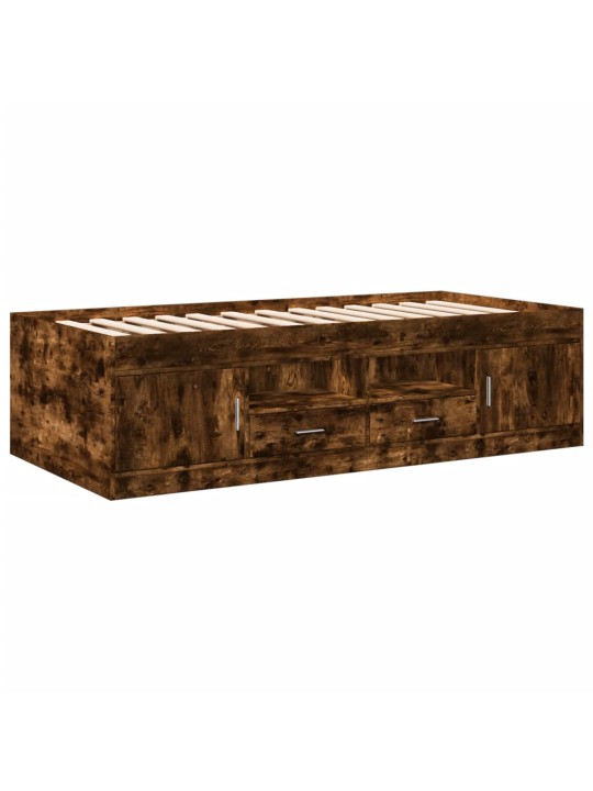 Válenda se zásuvkami bez matrace kouřový dub 100 x 200 cm