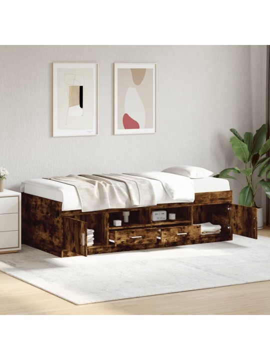 Válenda se zásuvkami bez matrace kouřový dub 100 x 200 cm