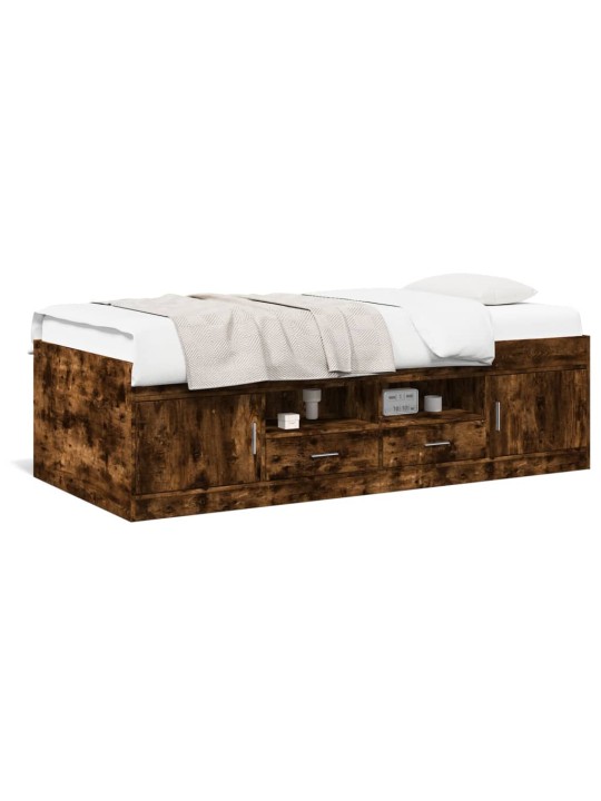 Válenda se zásuvkami bez matrace kouřový dub 75 x 190 cm