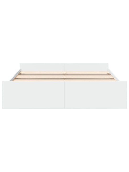 Rám postele se zásuvkami bílý 200 x 200 cm kompozitní dřevo