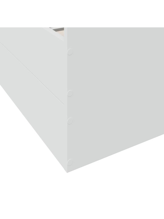 Rám postele se zásuvkami bílý 200 x 200 cm kompozitní dřevo