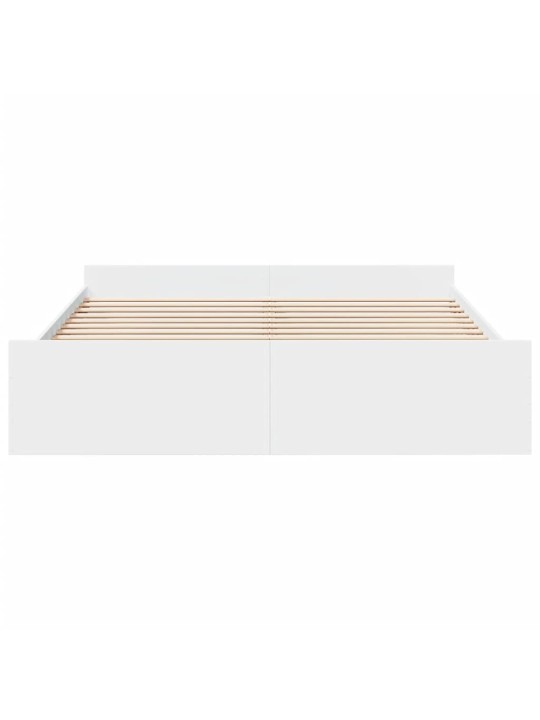 Rám postele se zásuvkami bílý 180 x 200 cm kompozitní dřevo