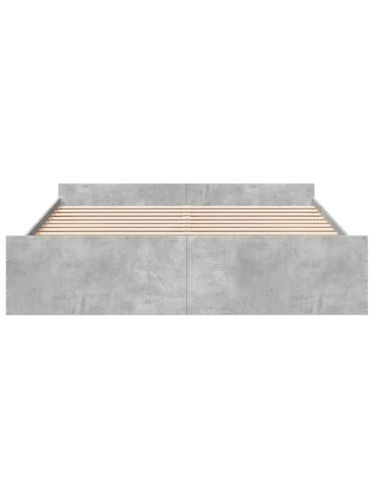 Rám postele se zásuvkami betonově šedý 180 x 200 cm kompozit