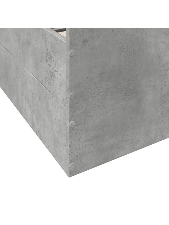 Rám postele se zásuvkami betonově šedý 180 x 200 cm kompozit